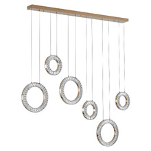 Jonah Iron & Crystal LED 6 Light Pendant